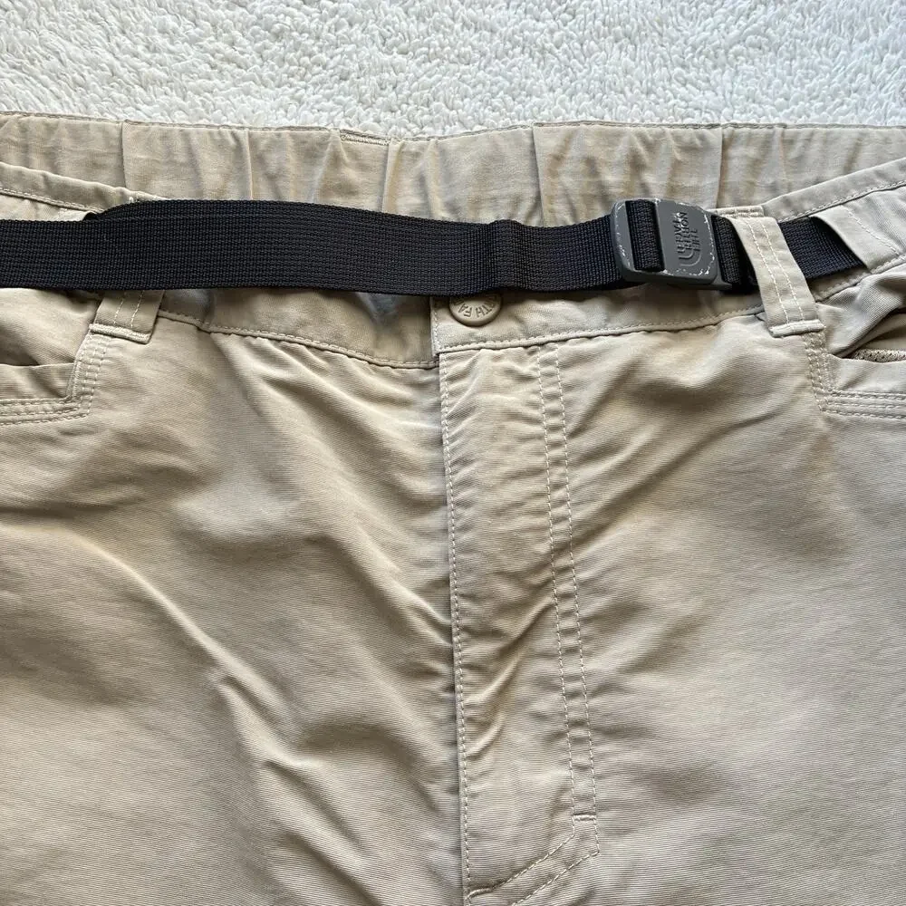 The North Face Zip Off Pants Mens Sz XXL Short Cargo Convertible Hiking Khaki